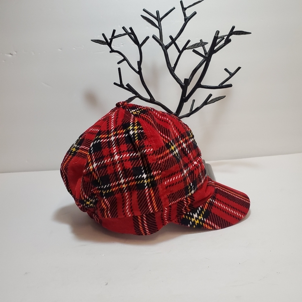 JOE Toddler Red Plaid Cotton Cap